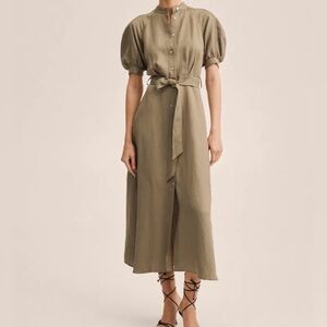 Mango Linen Dress